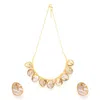 Sohi Gold-plated Pearl Choker Earring Set In Gold