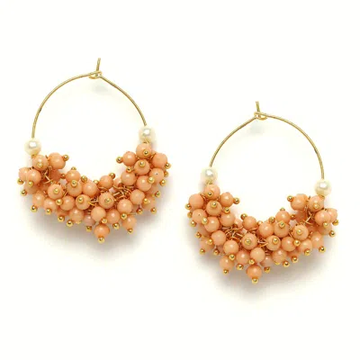Sohi Gold-plated Pearls Half Hoop Earrings