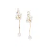 Sohi Gold-plated Statement Dangler Drop Earrings