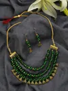 Sohi Gold Plated Stone Designer Necklace Set In Multi