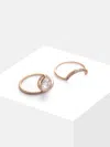 Sohi Gold Plated Stone Designer Ring In Gold