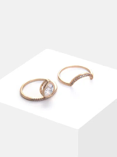 Sohi Gold Plated Stone Designer Ring