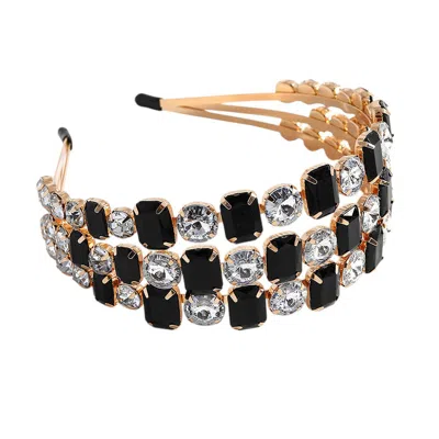 Sohi Gold-plated Stones Hairband In Multi