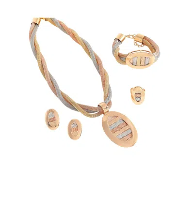 Sohi Gold-plated Stones Jewellery Set