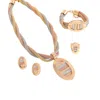 Sohi Gold-plated Stones Jewellery Set In Gold