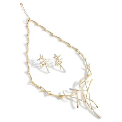 Sohi Gold-plated Stones Jewellery Set