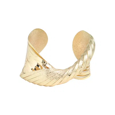 Sohi Gold-plated Twist Bracelet In Brown