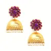 Sohi Gold-toned Dome Shaped Jhumkas Earrings In Multi