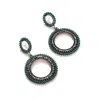 Sohi Green Color Gold Plated Designer Stone Drop Earring In Green