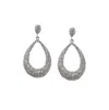 Sohi Hollow Pear Drop Earrings In Metallic