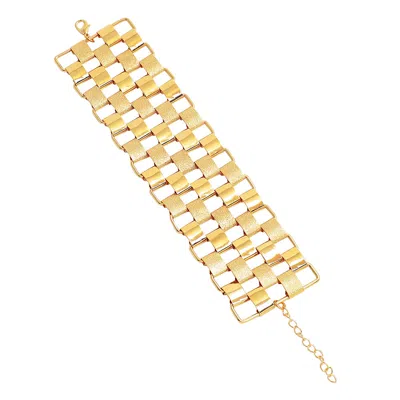 Sohi Intertwine Statement Bracelet In Gold