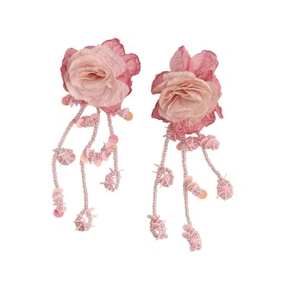 Sohi Maxi-floral Drop Earrings
