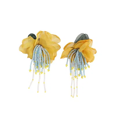 Sohi Maxi-floral Drop Earrings