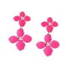 Sohi Maxi Floral Drop Earrings In Multi