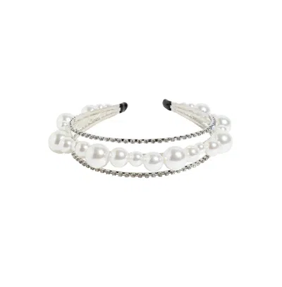 Sohi Mermaid Bling Hairband In White