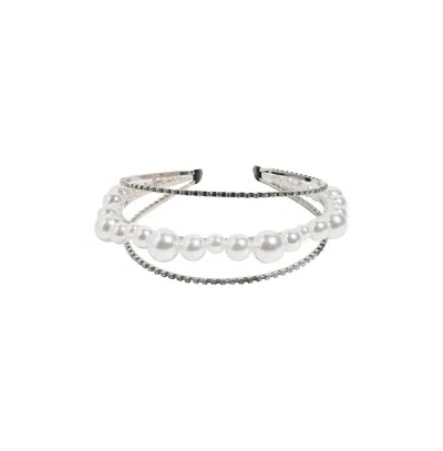 Sohi Mermaid Bling Hairband In White