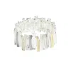 Sohi Metallic-ridge Bangle Bracelet In Silver