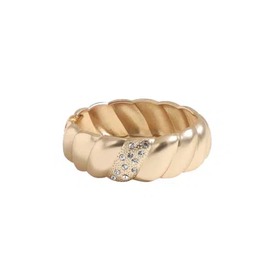 Sohi Metallic Swirl Bracelet In Gold