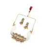 Sohi Mirror-stone Jewellery Set In Brown