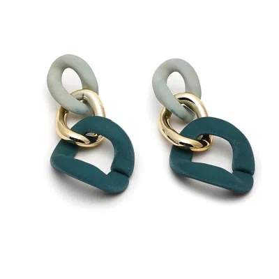 Sohi Multi Color Gold Plated Designer Drop Earring For Women's
