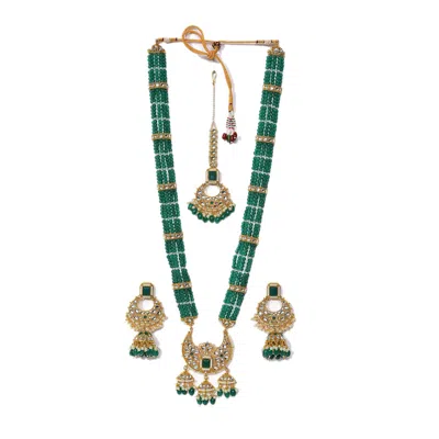 Sohi Multi Color Kundan Gold Plated Necklace Set