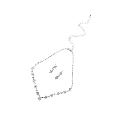 Sohi Opulent Stone Jewelry Suite In Silver