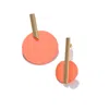 Sohi Orange Color Gold Plated Designer Stud For Women's In Orange