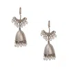 Sohi Oxidised Crescent Drop Earrings
