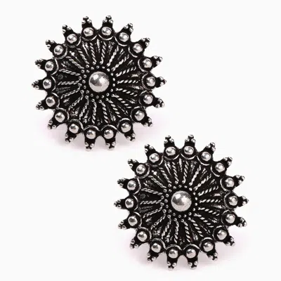 Sohi Oxidised Toe Rings In Silver