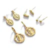 Sohi Pack Of 4 Gold Plated Hoop Earring In Gold
