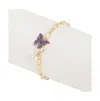 Sohi Papillon Charm Bracelet In Gold