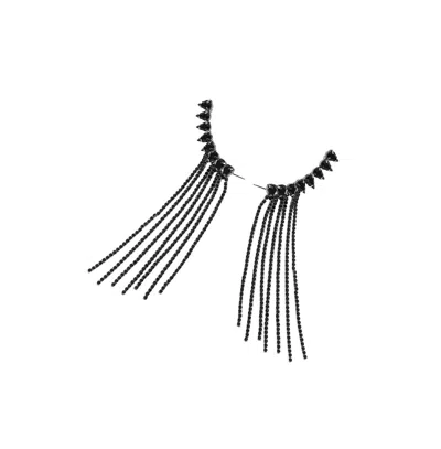 Sohi Party Cuff Earrings In Black