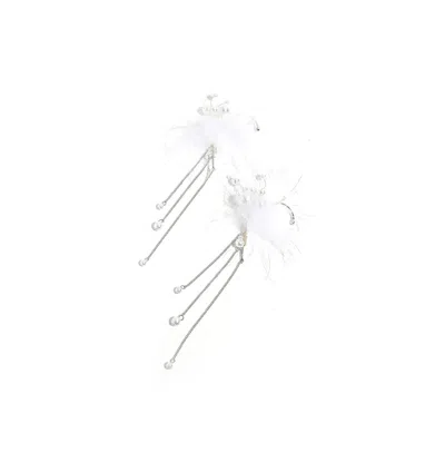 Sohi Party Cuff Earrings In White