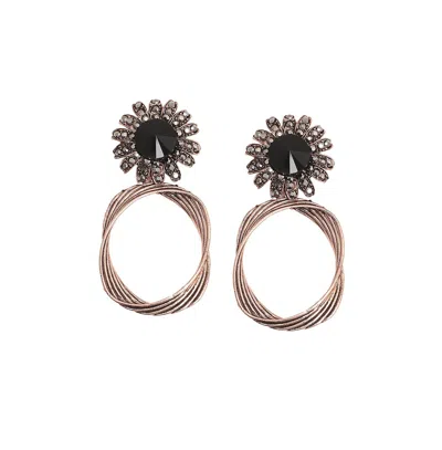 Sohi Party Drop Earrings In Black