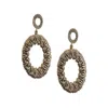 Sohi Party Drop Earrings In Brown
