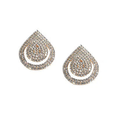 Sohi Party Drop Earrings In Burgundy
