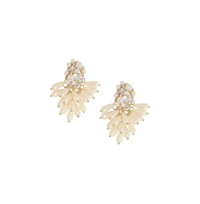 Sohi Party Drop Earrings In White