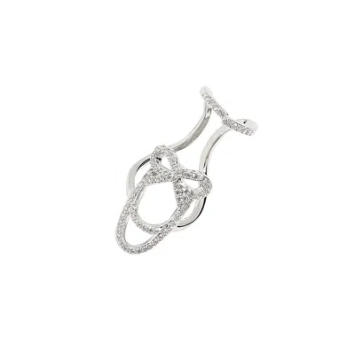 Sohi Party Nail Ring In Silver