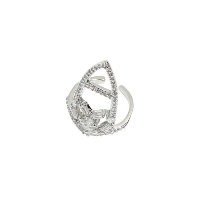 Sohi Party Nail Ring In Silver