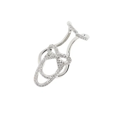 Sohi Party Nail Ring In Silver