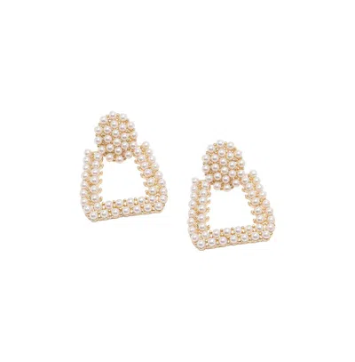 Sohi Party Pearls Drop Earring In White