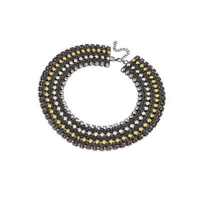 Sohi Party Statement Necklace In Black