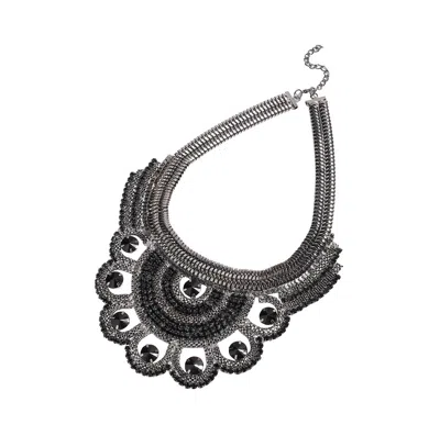 Sohi Party Statement Necklace In Black
