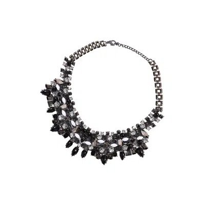 Sohi Party Statement Necklace In Black