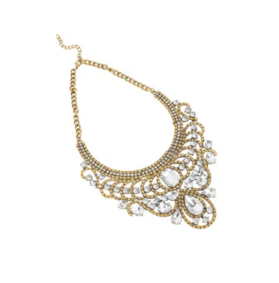 Sohi Party Statement Necklace In Silver
