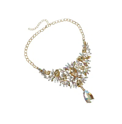 Sohi Party Statement Necklace In Yellow