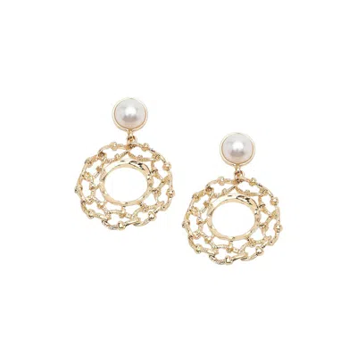 Sohi Party Stone Drop Earring In Gold