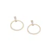 Sohi Party Stone Drop Earring In White