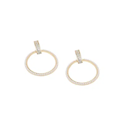 Sohi Party Stone Drop Earring In White