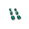Sohi Party Stone Drop Earrings In Green